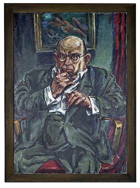 Hanns Eisler - Porträt von Ronald Paris, Öl auf Leinwand