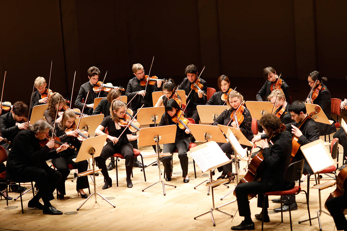 Kammerorchester während eines Konzertes