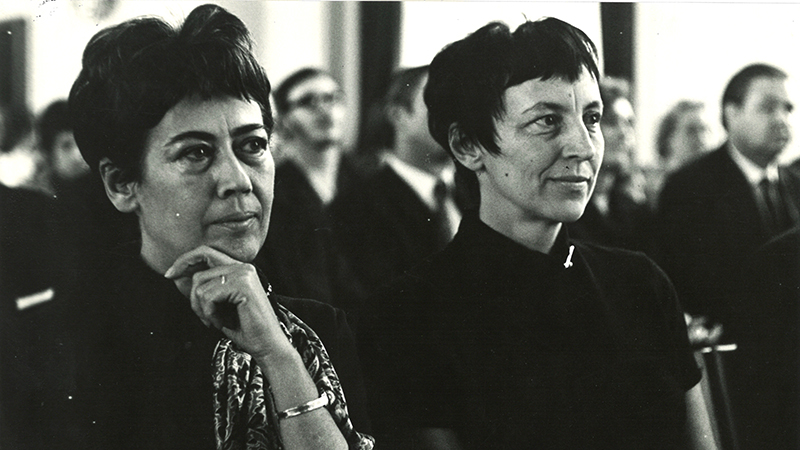 Steffy Eisler und Ruth Zechlin beim Festakt 1970